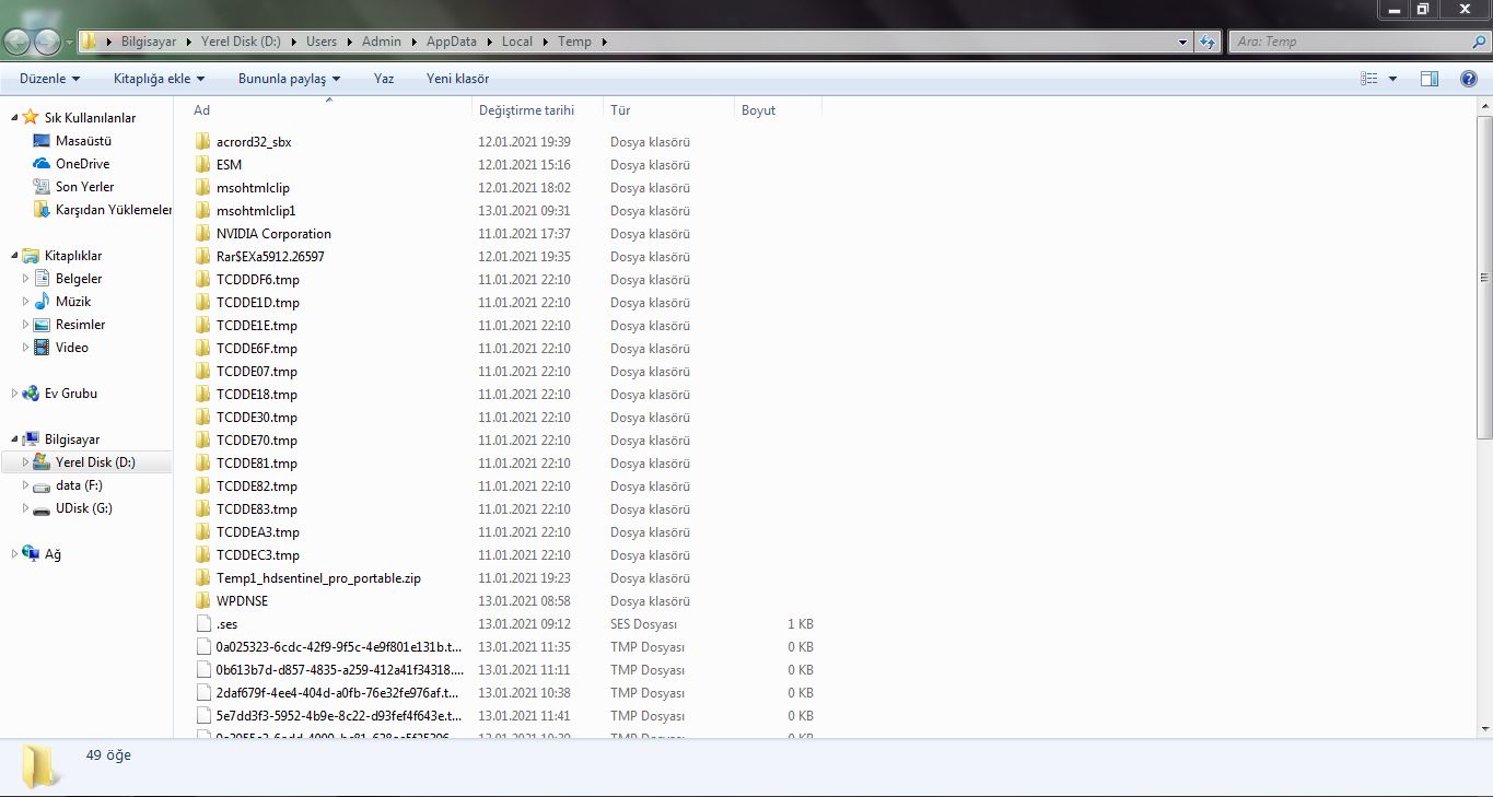 Bilgisayar Hızlandırma Yöntemi Çöp dosyaları temizleyin